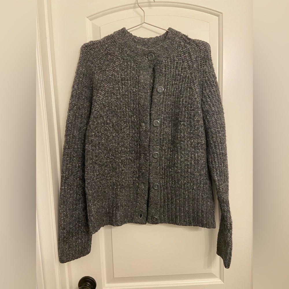 Gray Women's Cardigan Sweater
